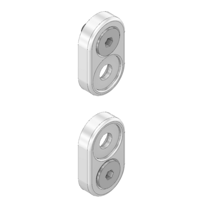 MODULAR SOLUTIONS ALUMINUM HANDLE 120 FASTENING SET WITH ESD HARDWARE